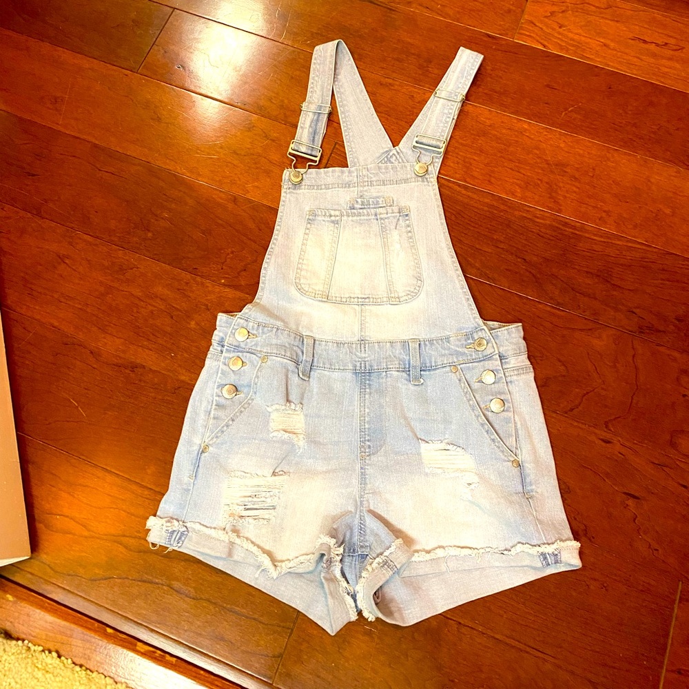 Juniors bib overall shorts